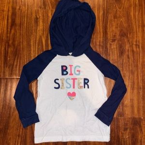 Carter’s “Big Sister” Hooded Long-Sleeved Shirt 3T